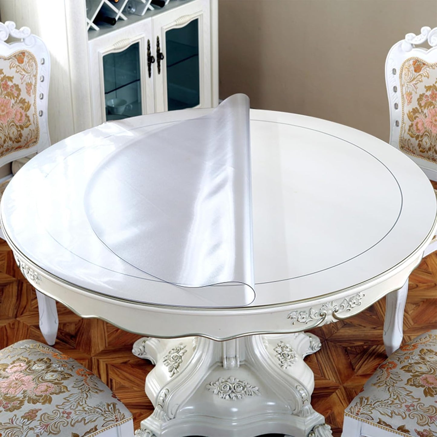 LovePads 1.5mm Thick Frosted Round Table Cover Protector