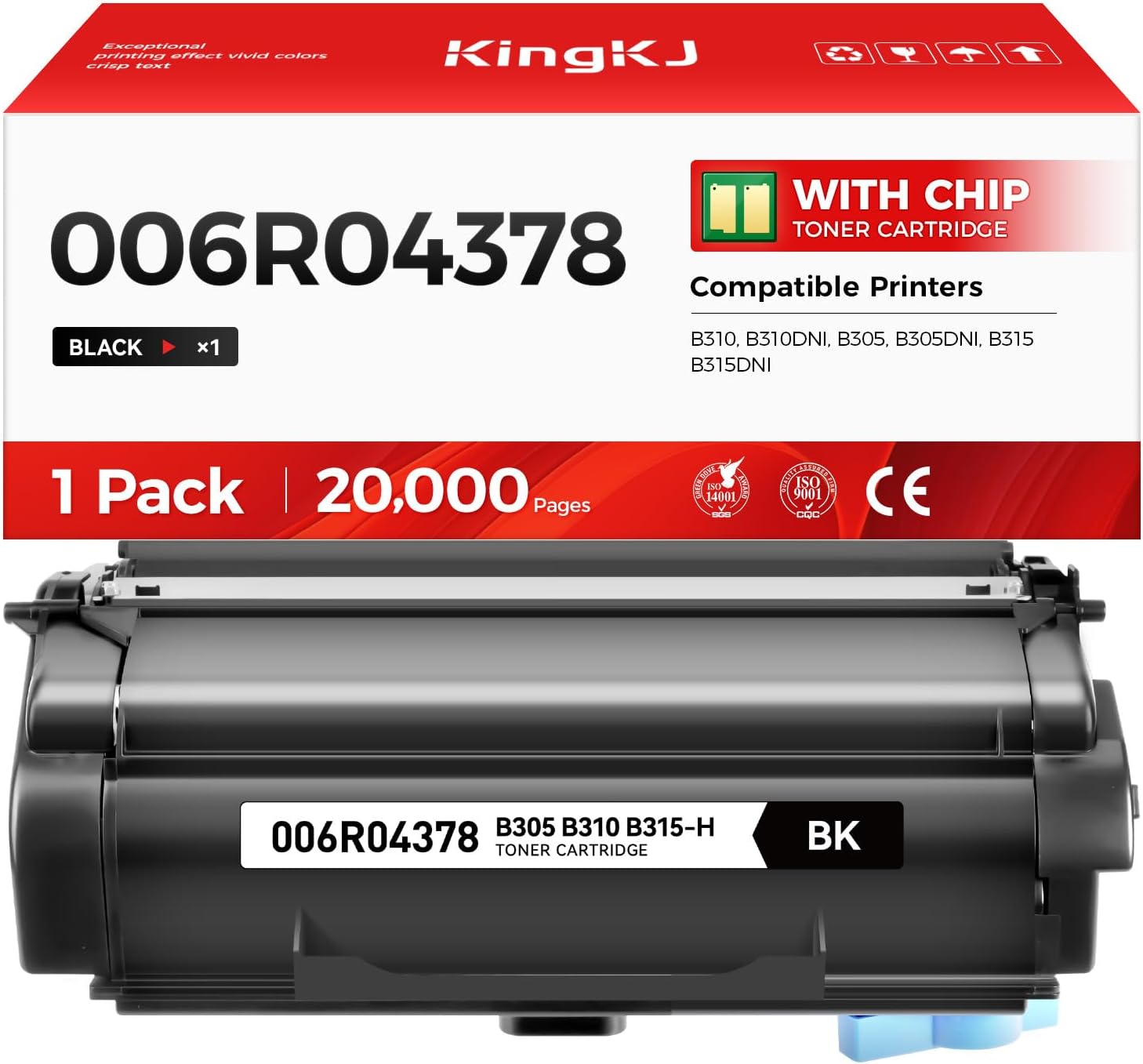 High-Yield Black Toner Cartridge for Xerox B310 B315 B305 Printers