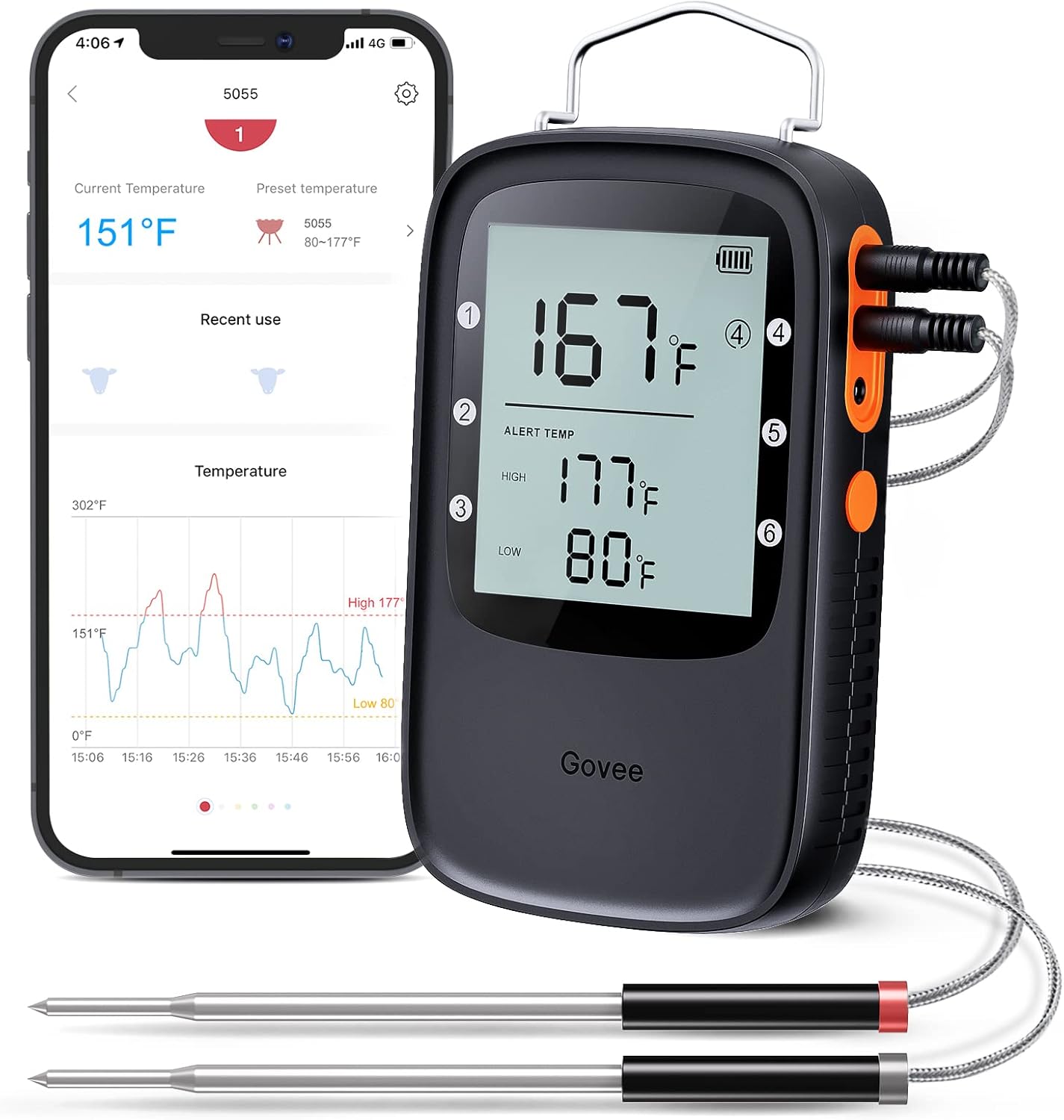 Govee Wireless BBQ Thermometer - Perfectly Cooked Meats!
