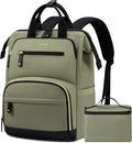 Lunch Backpack for Women 15.6 in Laptop Bag with Insulated Cooler