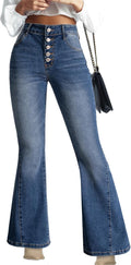 Sidefeel Flare Jeans High Waisted Bell Bottoms - Stretchy Wide Leg