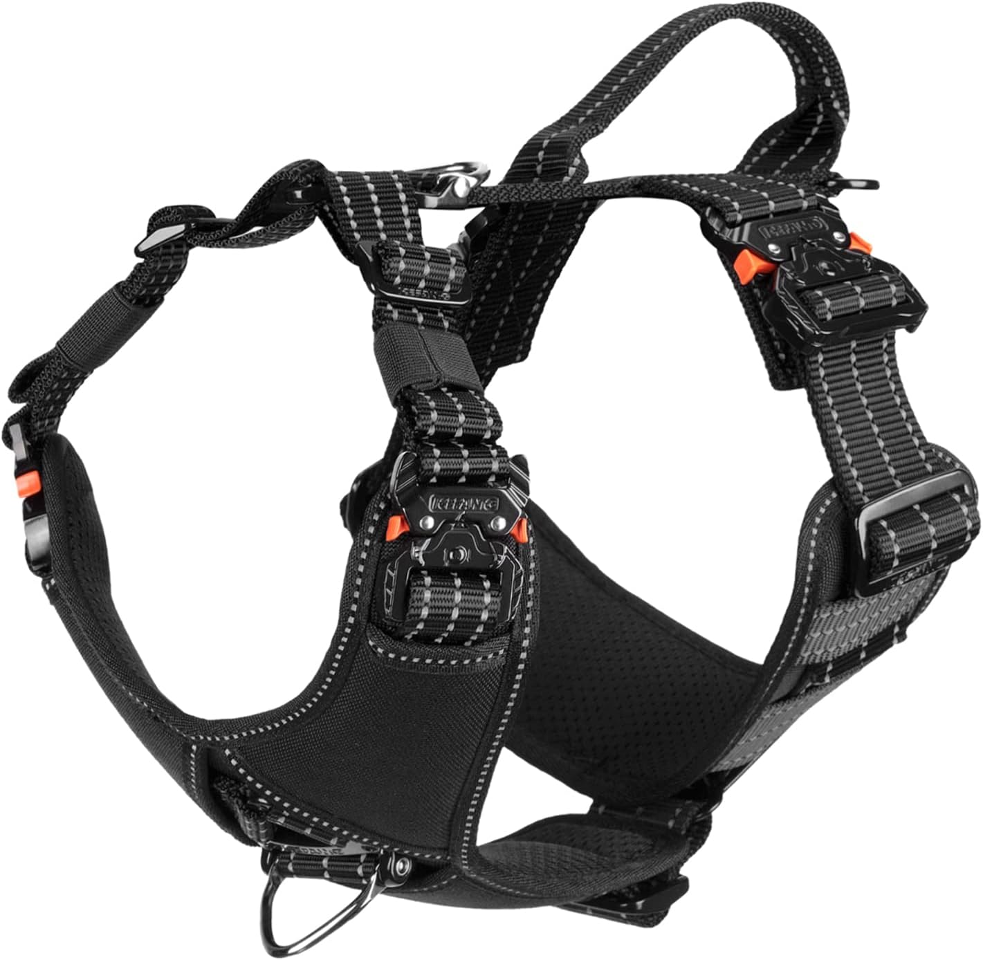 ICEFANG Dog Strap Harness for X-Large Dogs with Metal Buckles