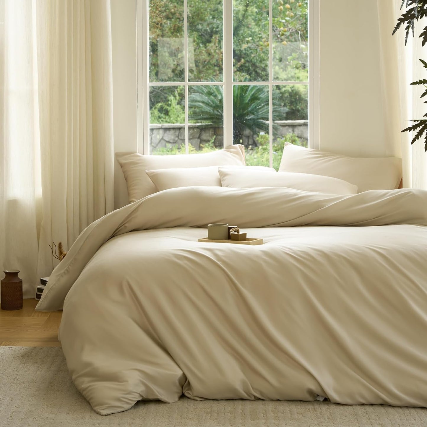DOZ Duvet Cover Set: Buttery Soft Bamboo Cooling Comfort