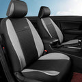 GIANT PANDA Front Car Seat Covers Gray+Black - Durable PU Leather