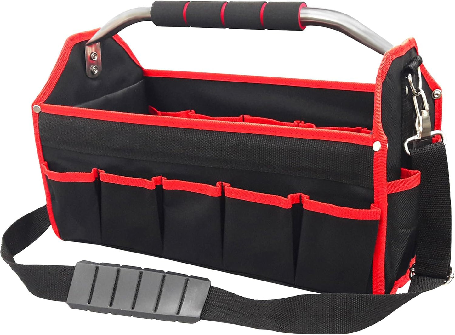 HAUTMEC 16 Inch Tool Bag for Electricians with 16 Pockets