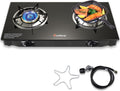 Propane Stove 2 Burner Gas Stove - Portable High-Efficiency Cooktop