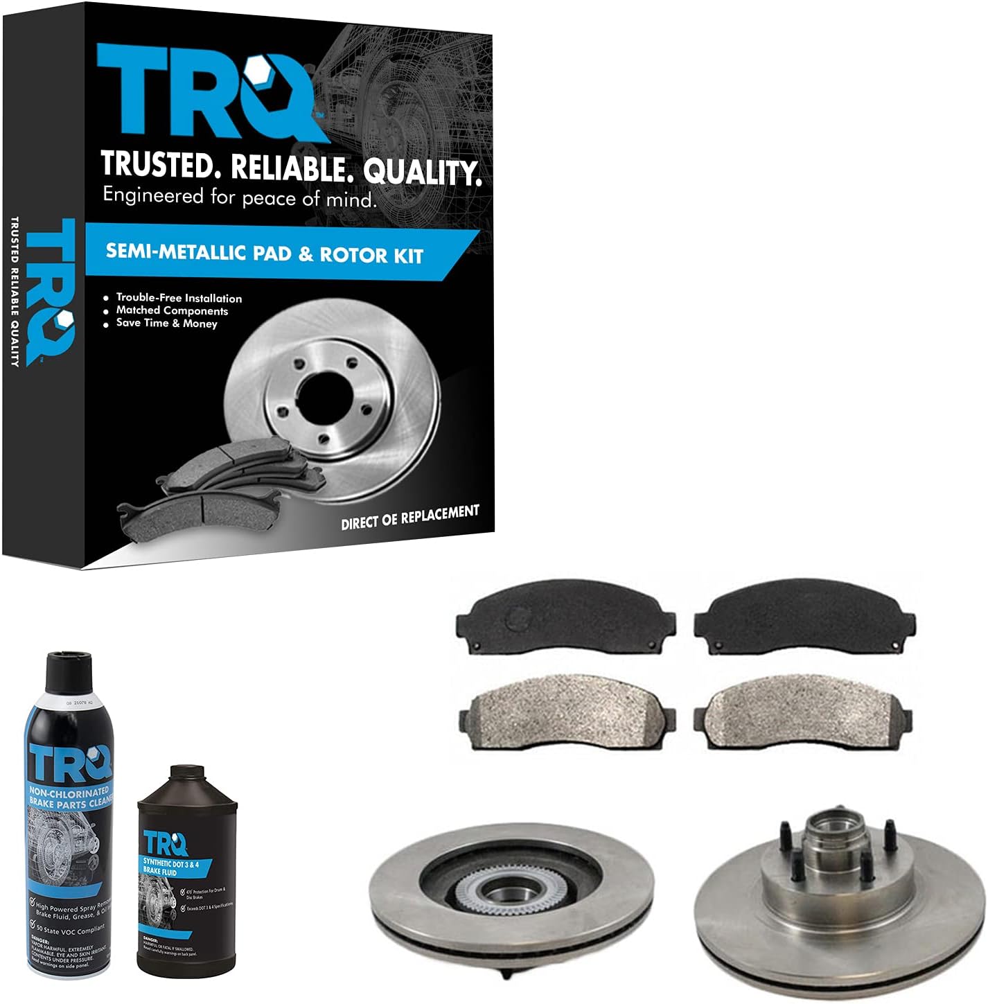 TRQ Front Brake Pad & Rotor Kit for 2001-2005 Ford Explorer