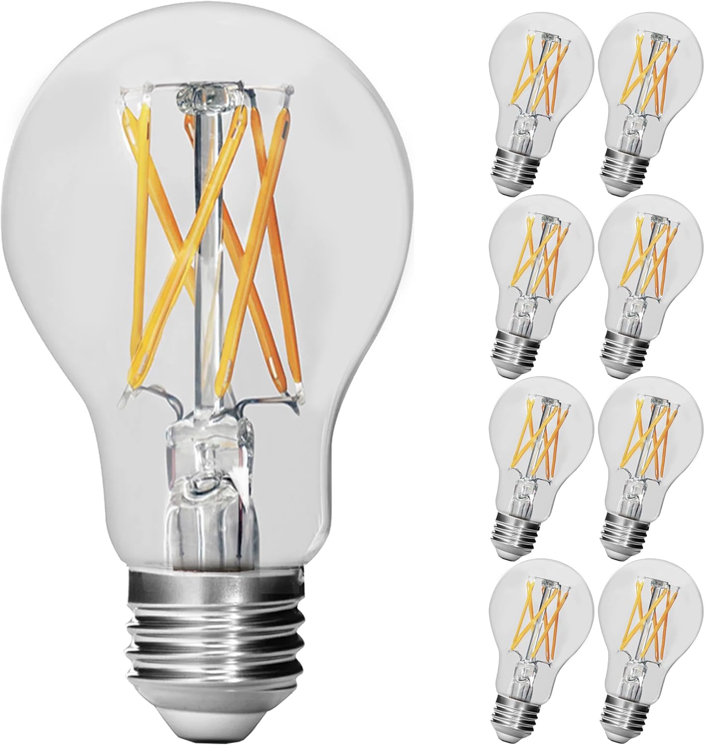 Feit Electric A19 LED Light Bulb - Vintage Edison Style 8 Pack