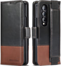 KEZiHOME Leather Wallet Case for Samsung Galaxy Z Fold 4 - RFID Safe