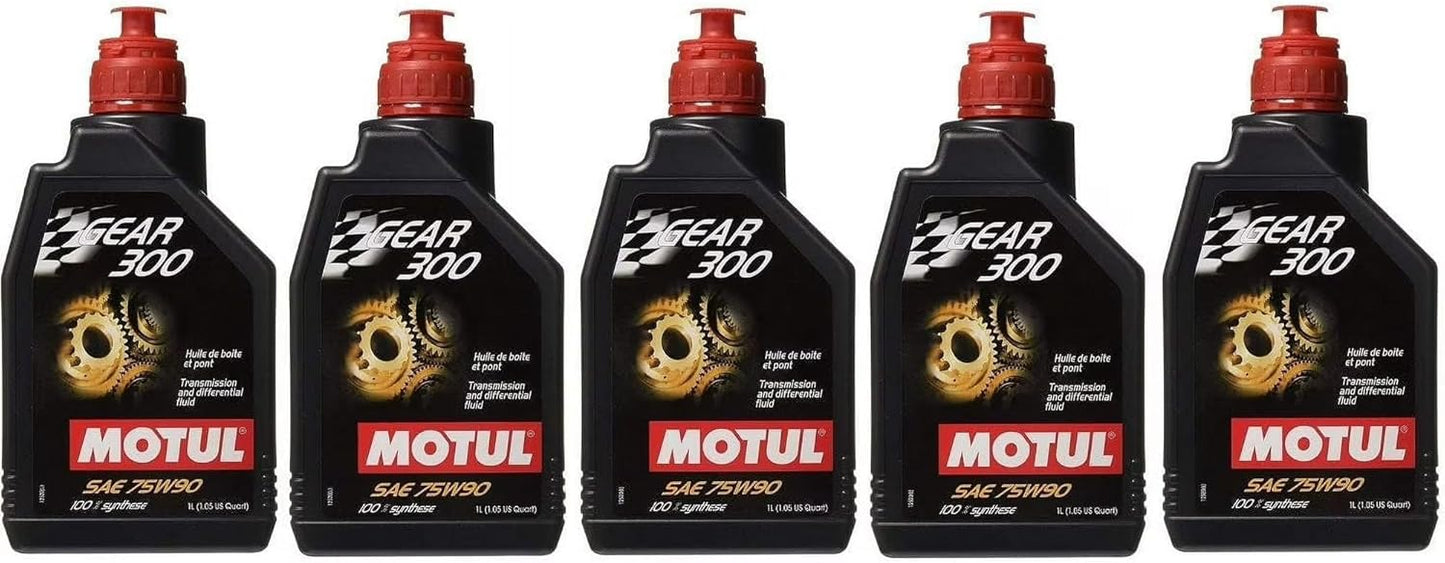 Motul Gear 300 75W-90 Transmission Fluid Set of 5 Bottles