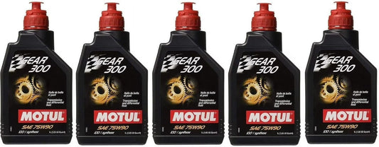 Motul Gear 300 75W-90 Transmission Fluid Set of 5 Bottles