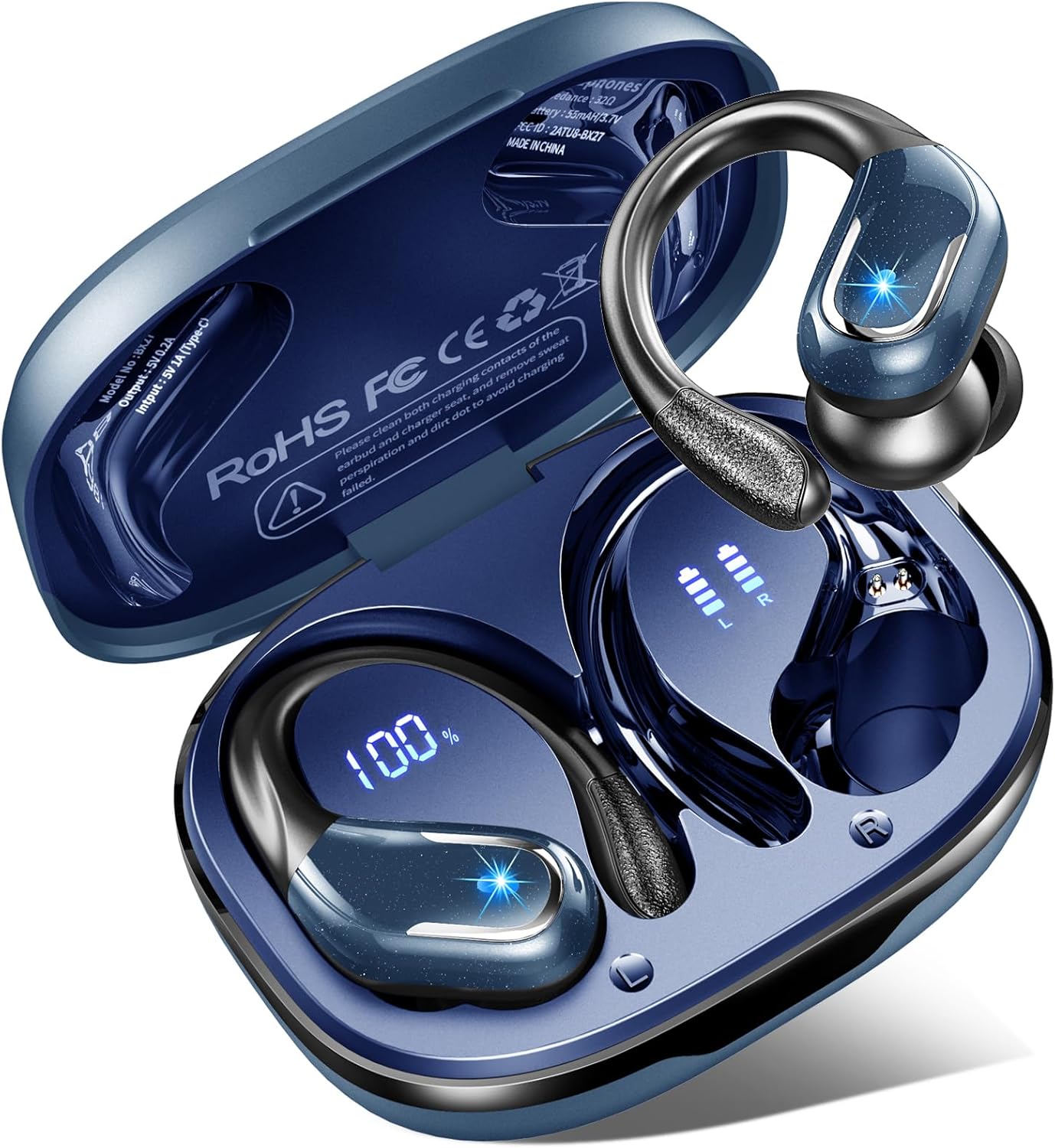 Wireless Earbuds Sport Bluetooth Headphones with 75Hrs Playtime