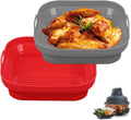 Non-Stick Silicone Liner Set for Crispy Air Fryer Results!