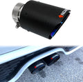 Roasted Blue Carbon Fiber Car Exhaust Tip 2.1 in Inlet - Stylish