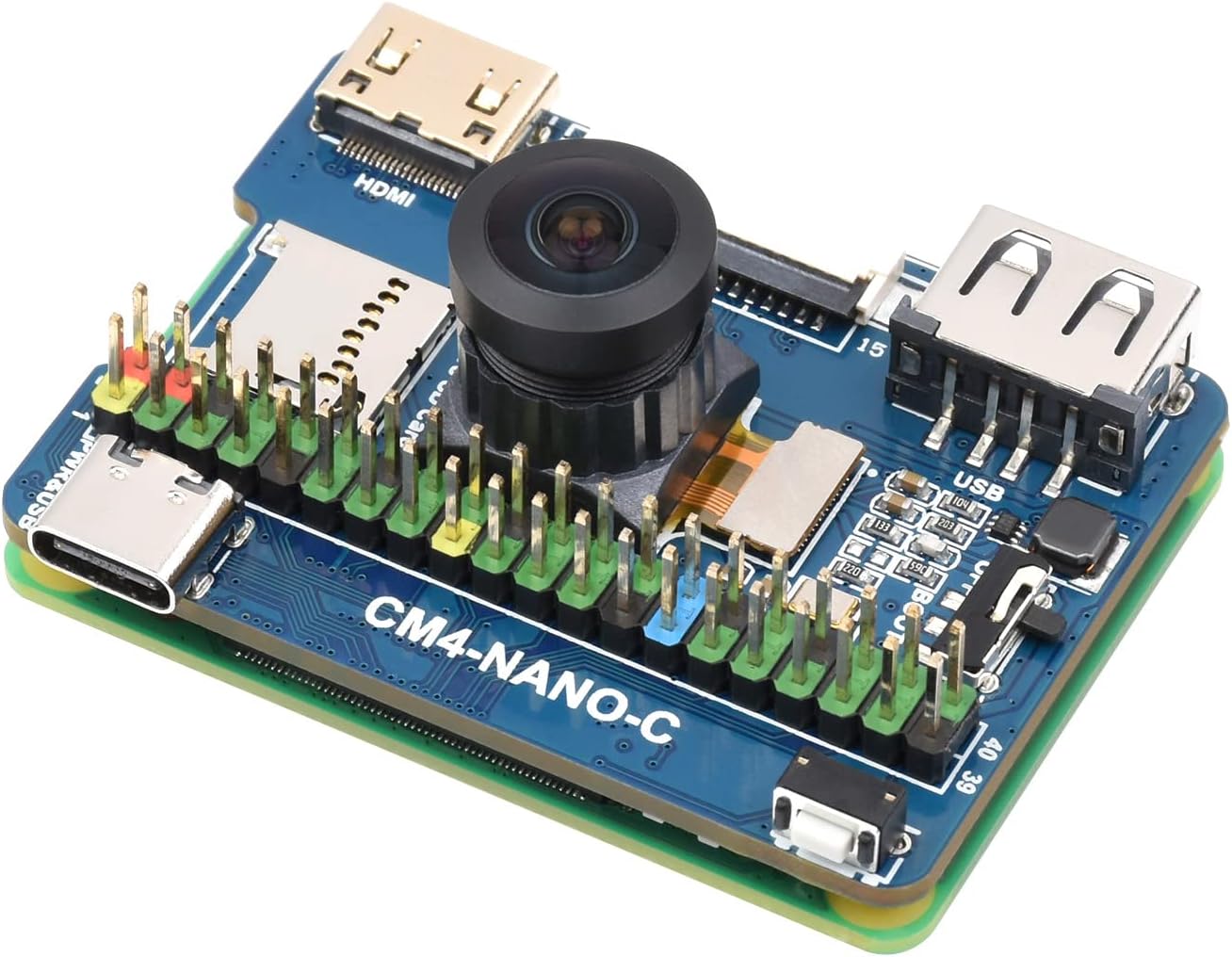 Nano Base Board C for Raspberry Pi CM4 with Onboard 8MP Camera