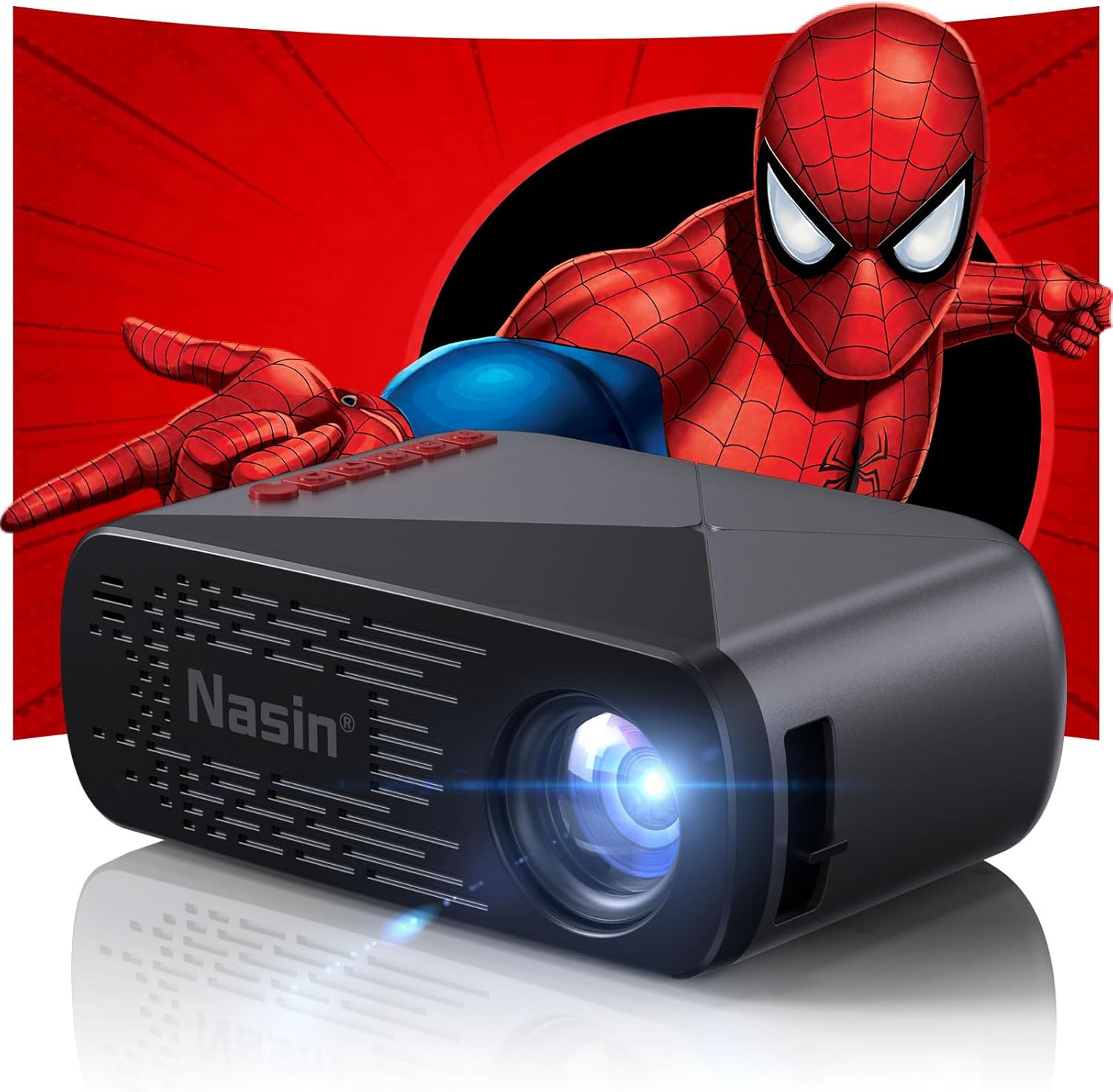 Nasin VF290WF Mini Projector 1080P HD for Home Theater Fun