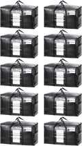 Extra Large Moving Bags 10 Pack Black - 100L Heavy Duty Totes