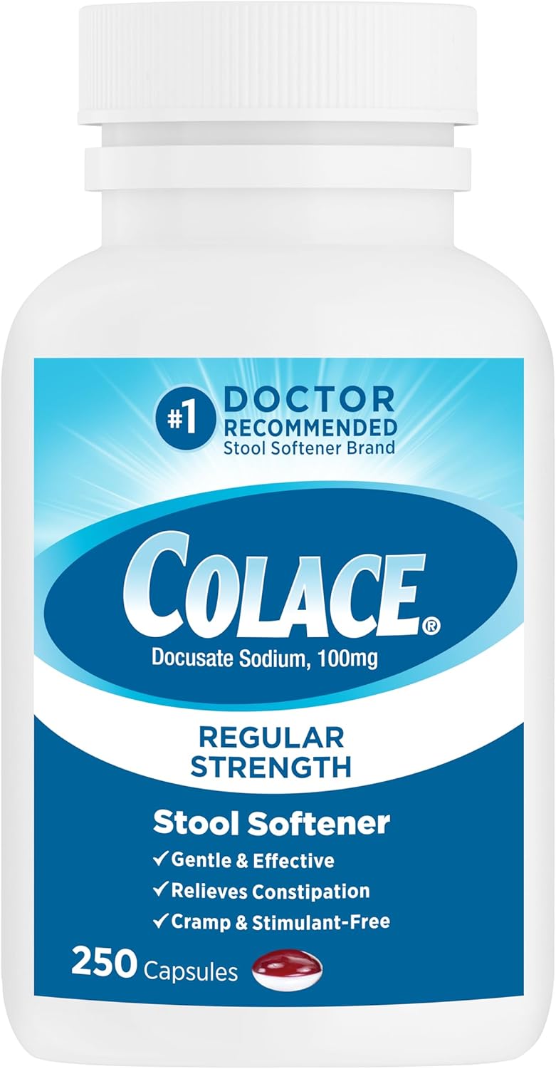 Colace Regular Strength Stool Softener for Gentle Relief
