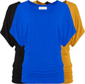 Free to Live 3 Pack Dolman Sleeve Tunic Tops - Flattering Everyday Not