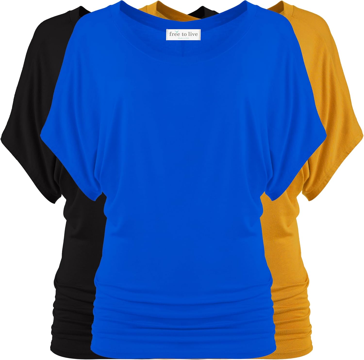 Versatile Dolman Sleeve Tunic Dressy Tops for Women 3 Pack