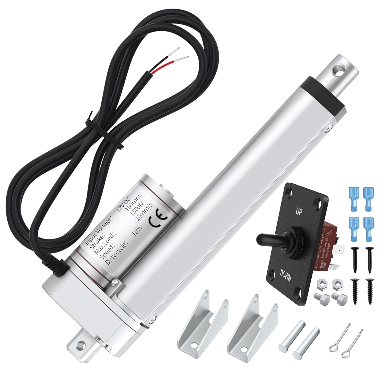 Heavy Duty 12V Linear Actuator 330lb with Fast Speed and Safety
