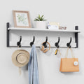 29in Coat Rack Wall Mount with Shelf - Entryway Organizer
