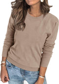 Women's Soft Knit Sweater Fall Dressy Casual Pullover - Lightweight
