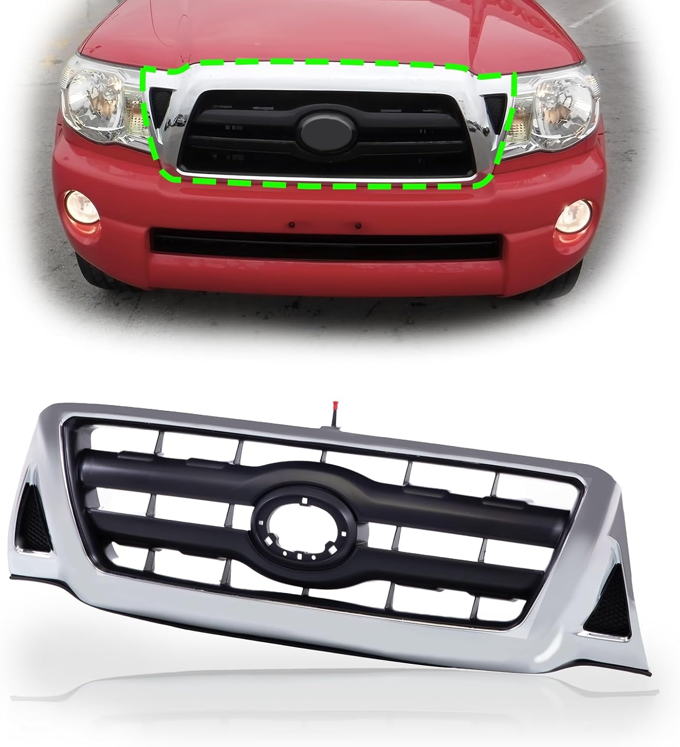 Front Grille Grill for Toyota Tacoma 2005-2011 - Chrome Finish