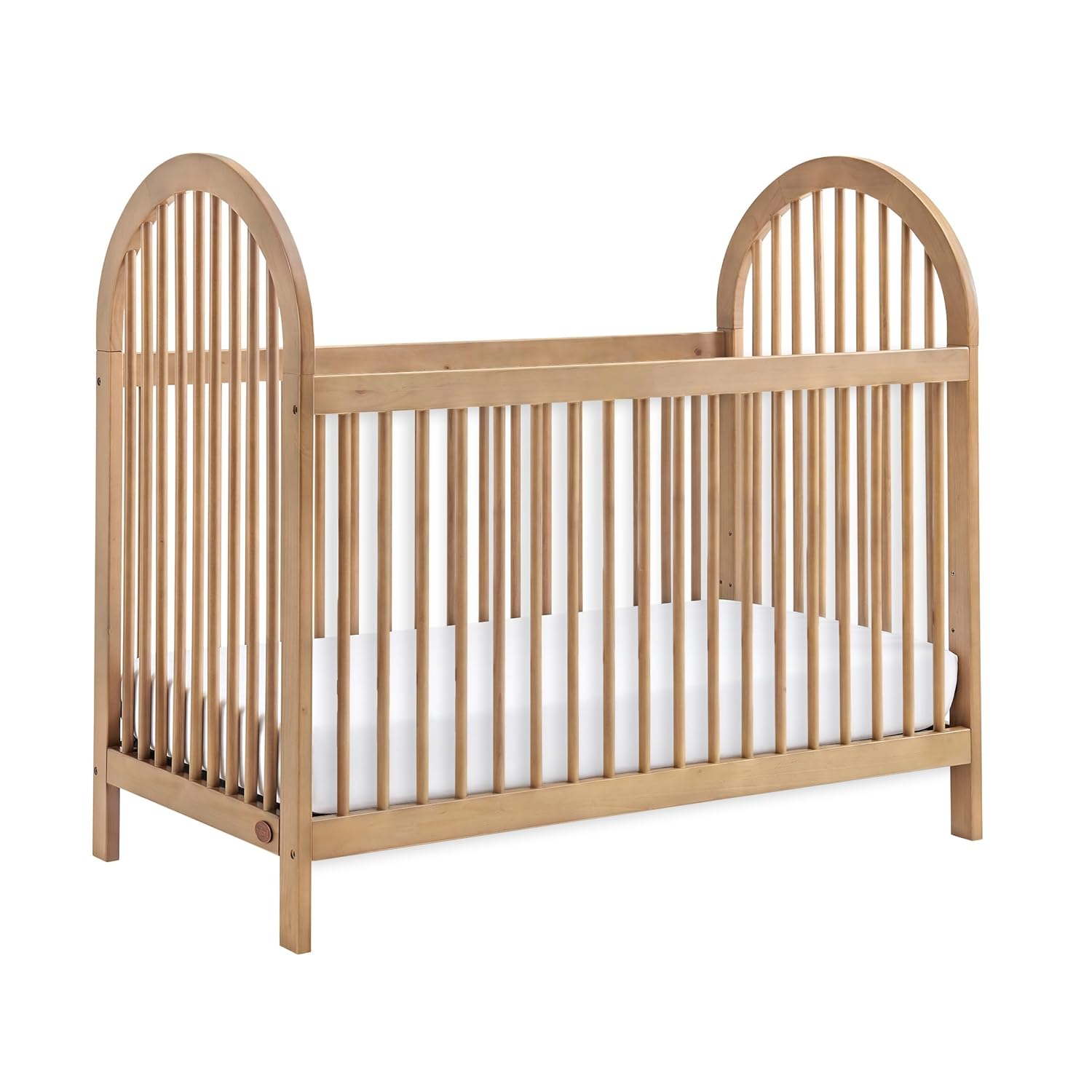 Soho Baby Everlee 3-in-1 Island Crib in Honey Wood for Nursery