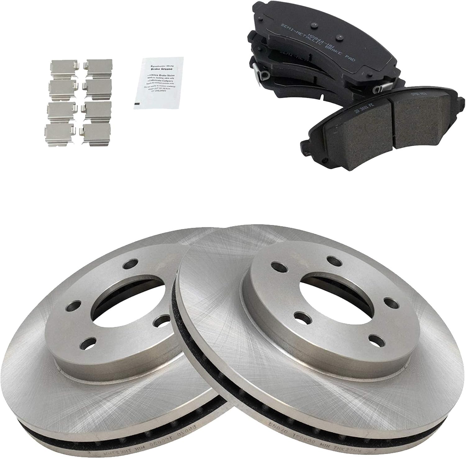 TRQ Front Brake Pad & Rotor Kit for Buick Rendezvous & Pontiac Aztek