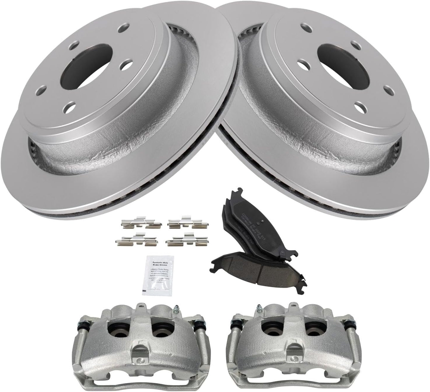 TRQ Rear Brake Pad & Rotor Kit for 2012 Ram 1500 Performance