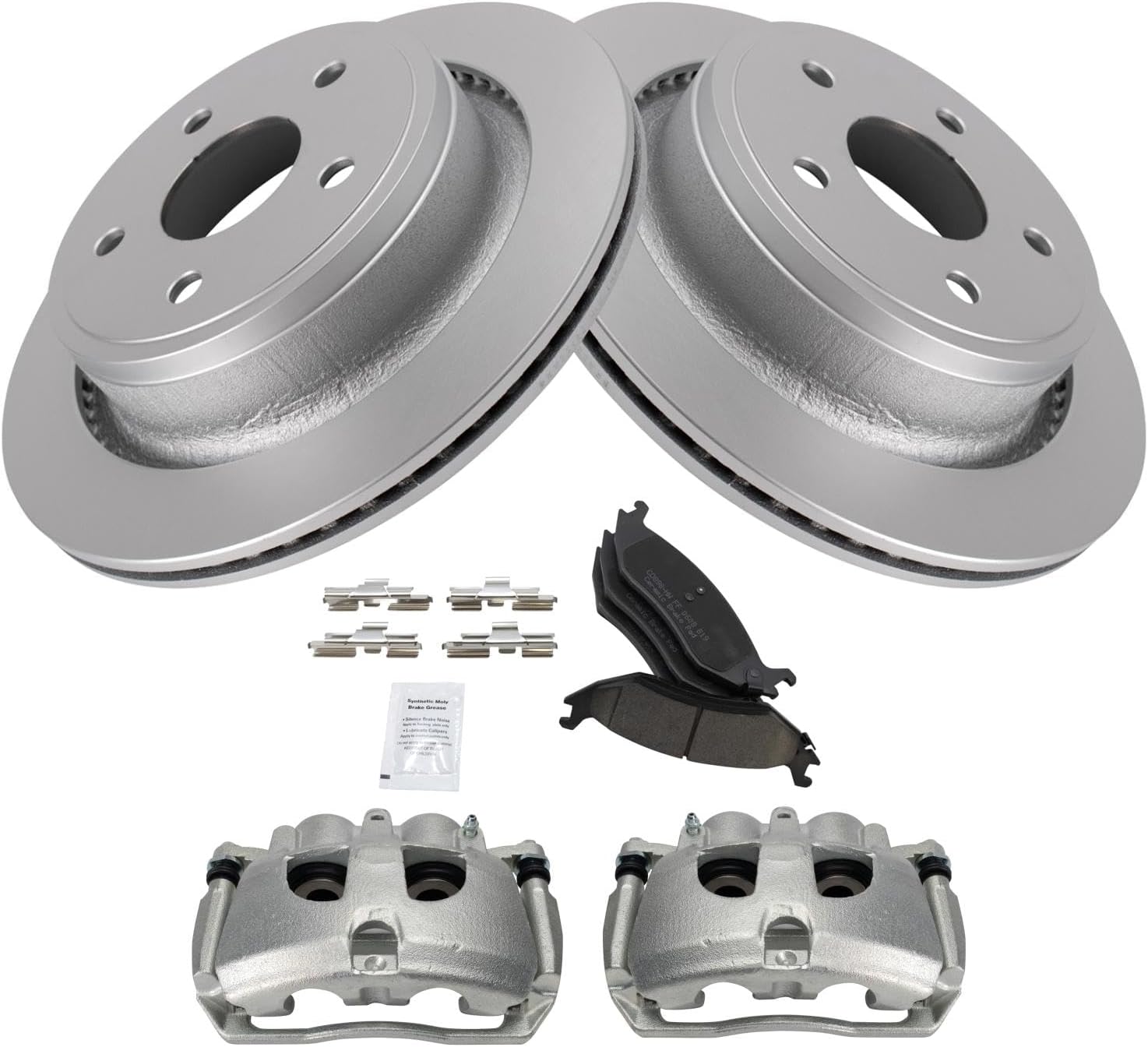 TRQ Rear Brake Pad & Rotor Kit for 2012 Ram 1500 Performance