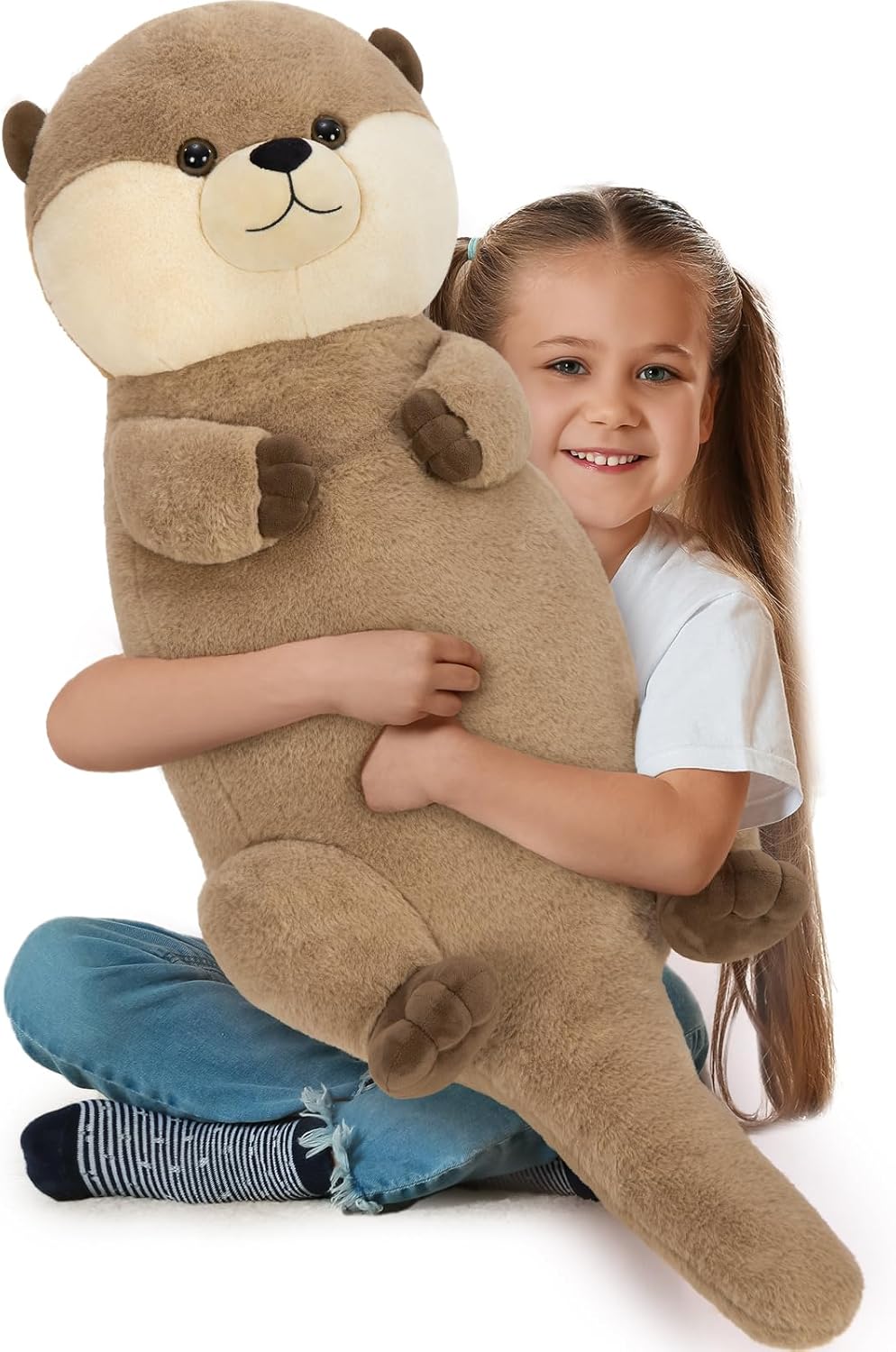Giant Otter Stuffed Animal 39 Inch Plush Body Pillow for Kids