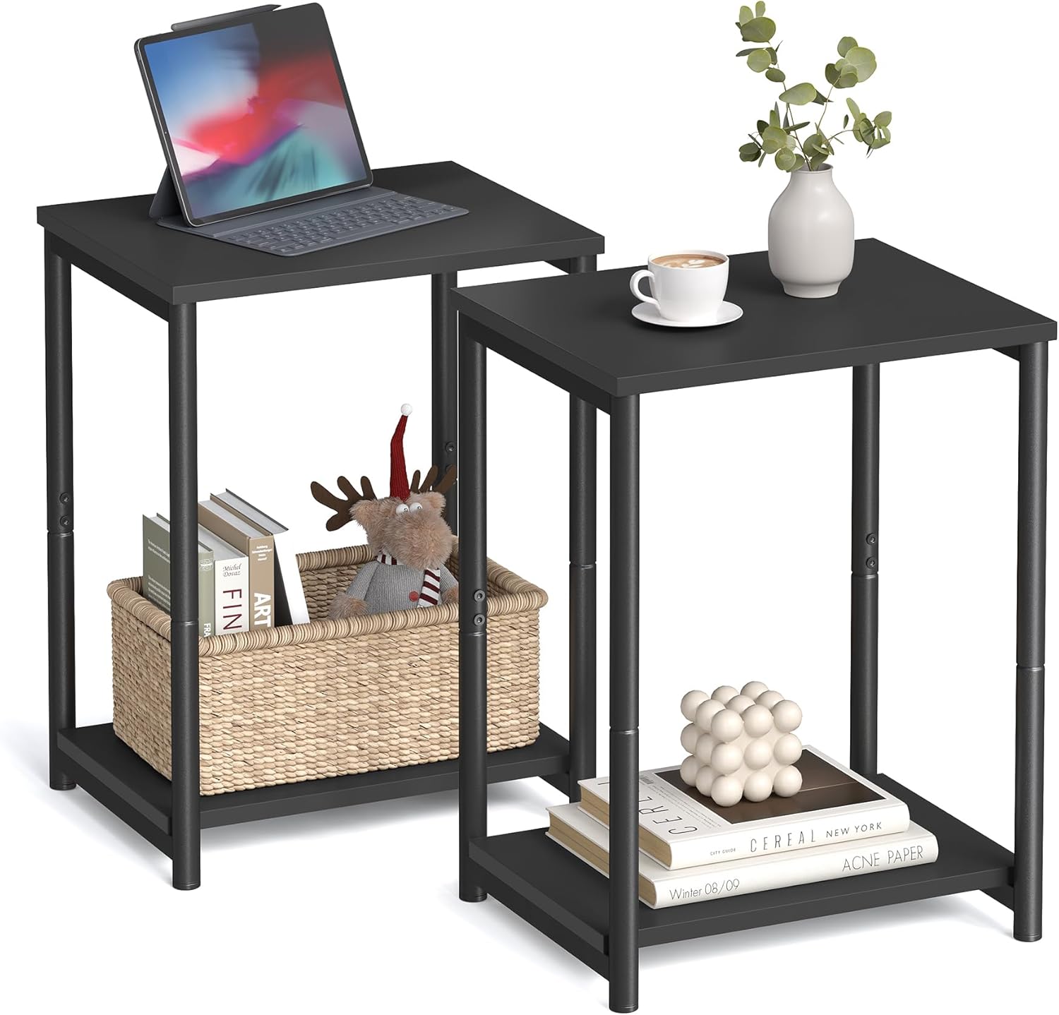 VASAGLE Side Tables Set of 2 for Living Room and Bedroom