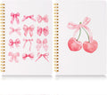 Pink Coquette Aesthetic Notebooks - Cute Spiral Journals for Students