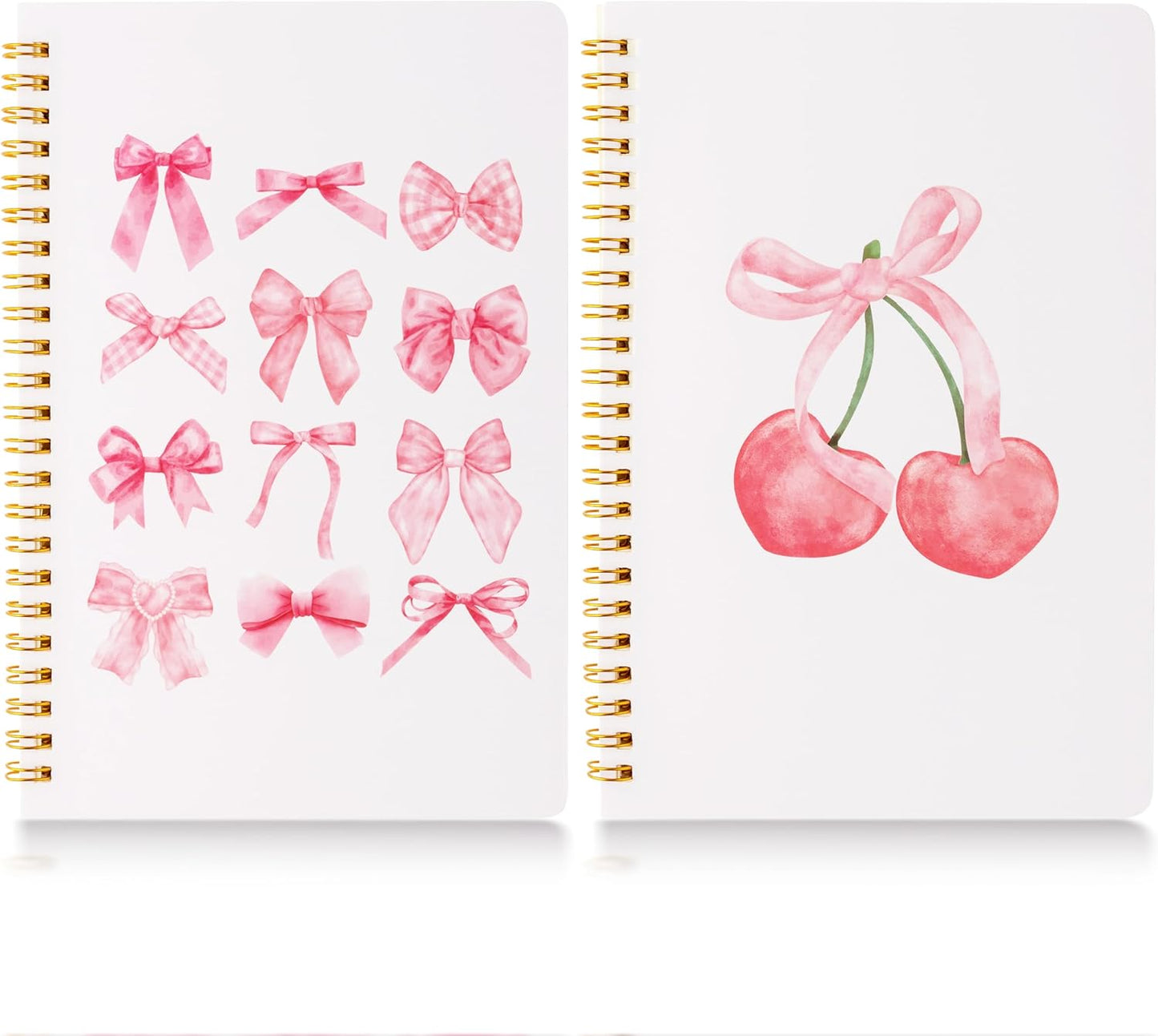 Pink Coquette Spiral Notebooks x2 - Aesthetic & Preppy!