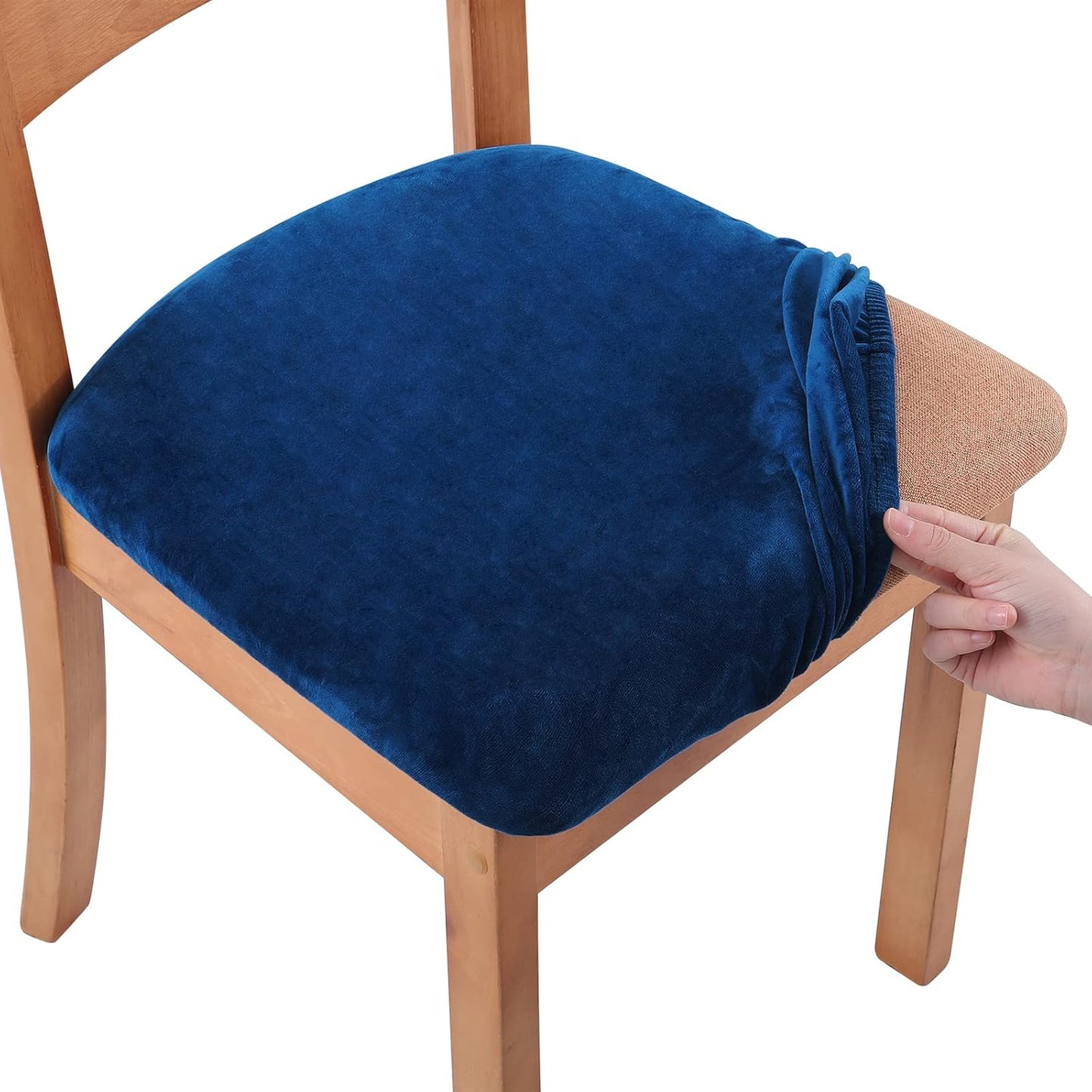 Smiry Velvet Seat Covers for Dining Room Chairs Set of 6