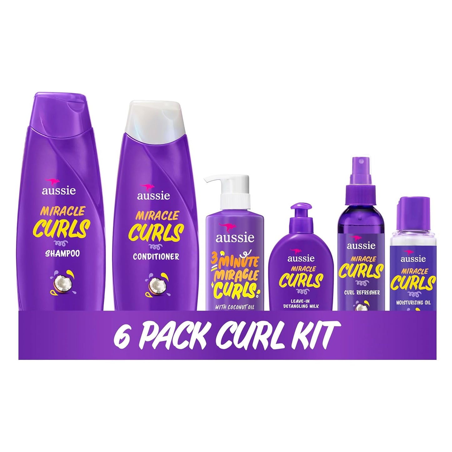Miracle Curls 6-Piece Set for All Curl Types by Aussie