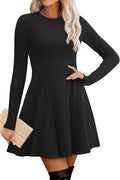 Sweater Dress for Women Fall 2025 - Ribbed Knit Fit and Flare