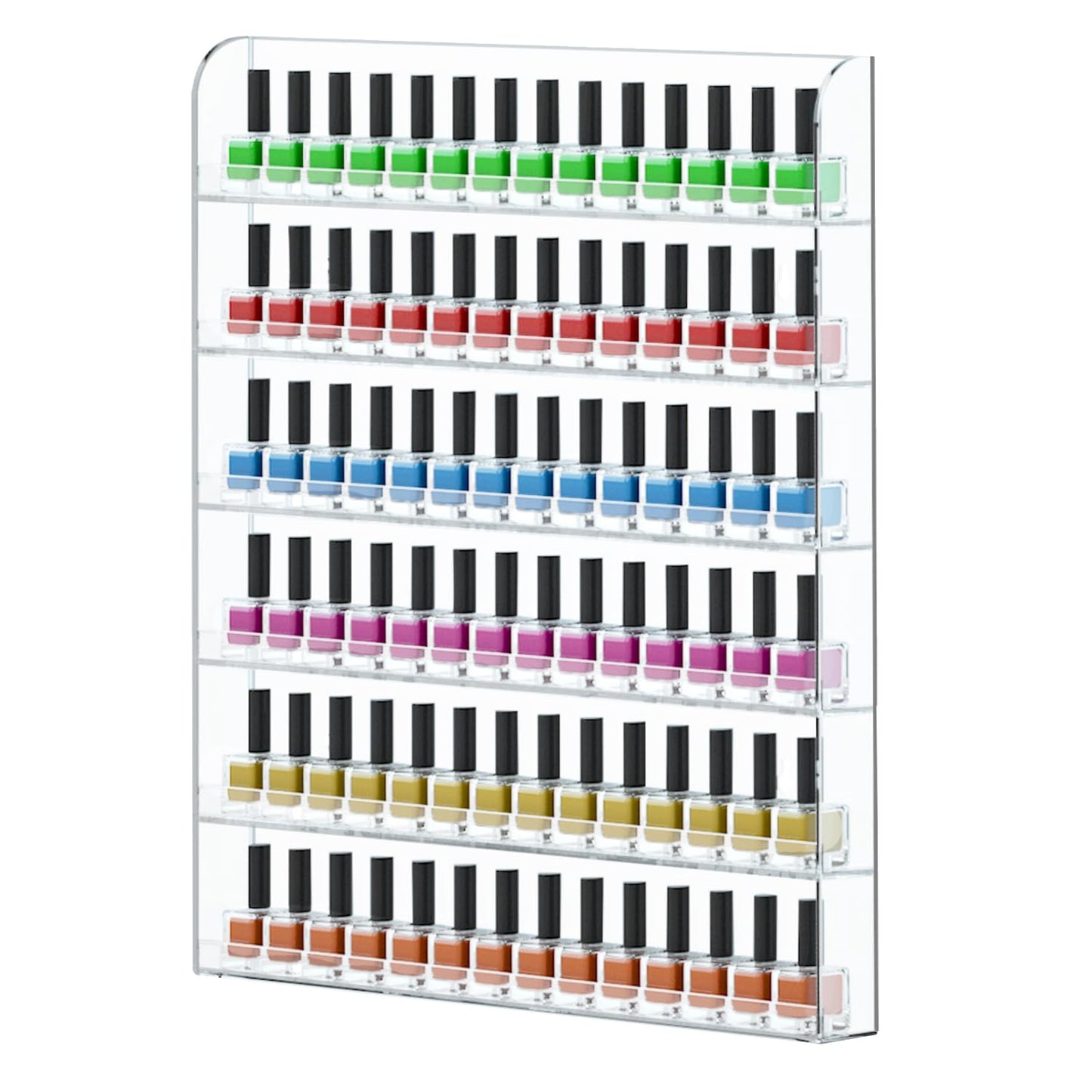 Nail Polish Rack Wall Mount for 240 Bottles - Clear Acrylic