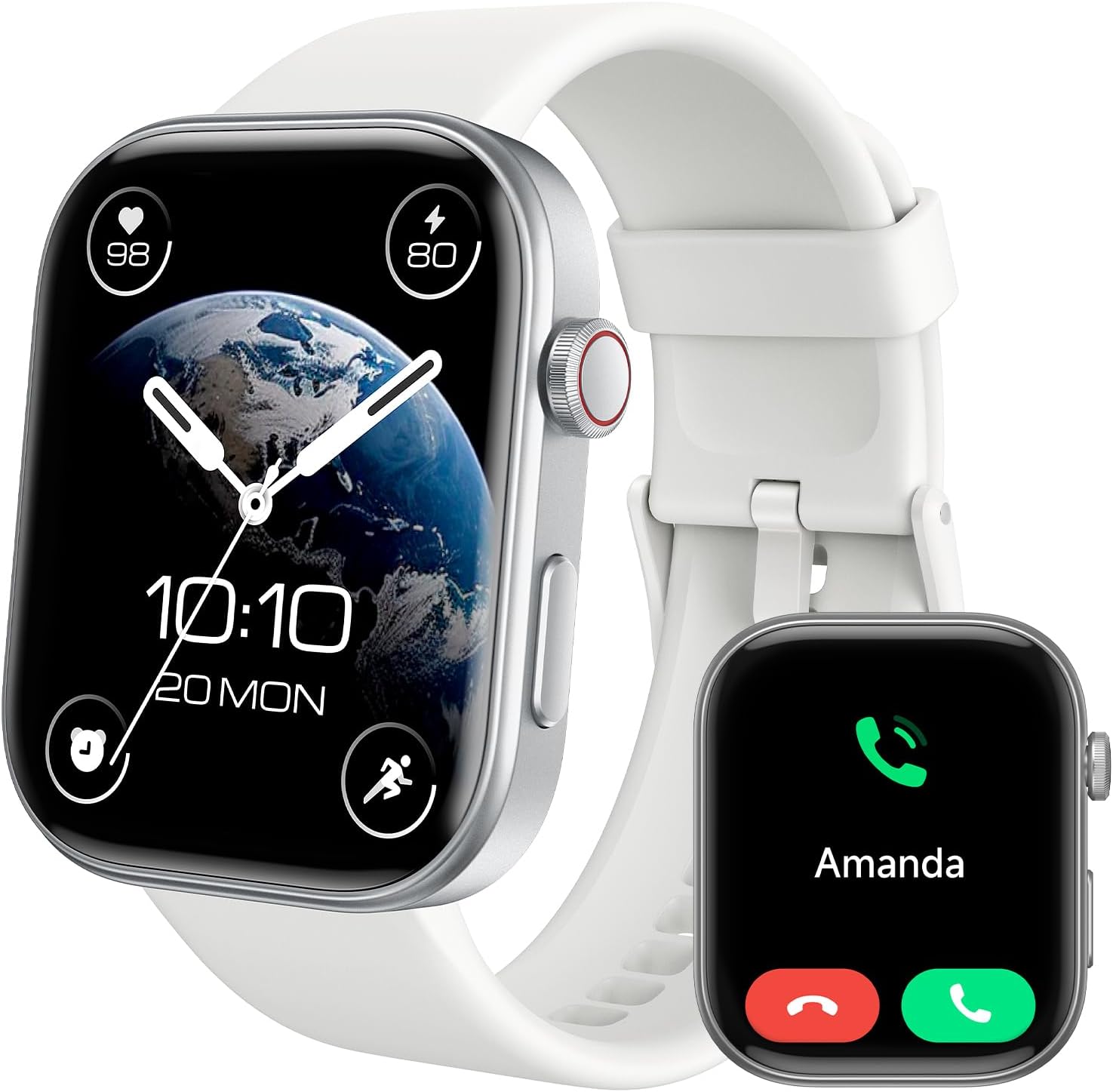Fitpolo Smart Watch: Large AMOLED Display, AI Voice & 105 Sport Modes
