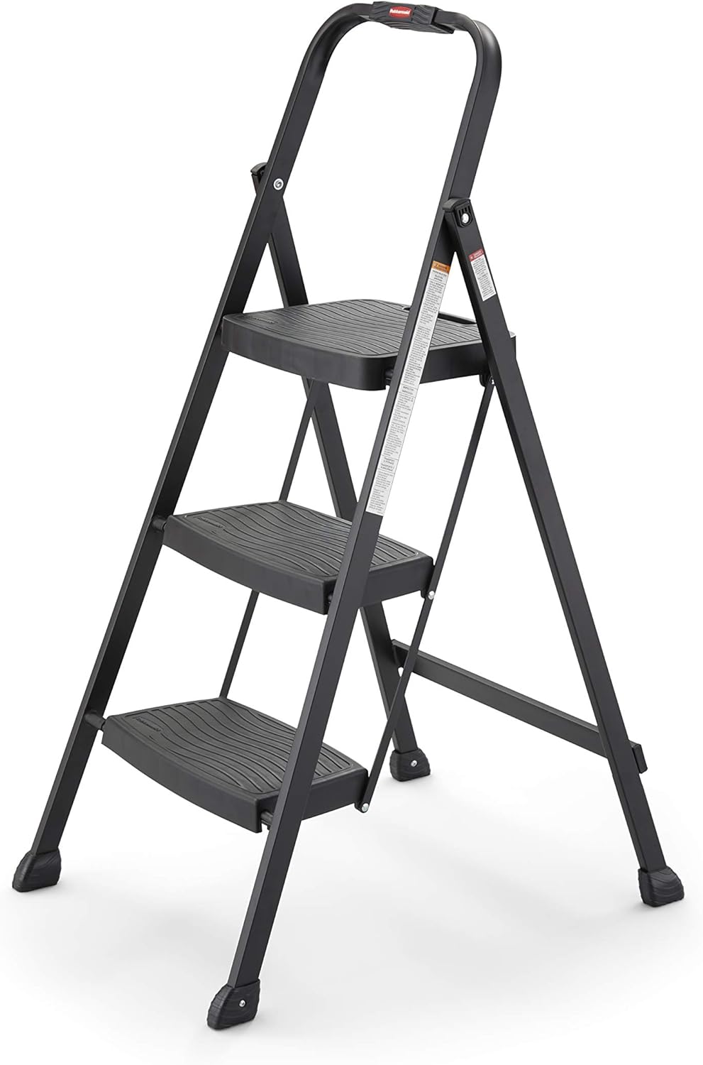 Rubbermaid 3-Step Steel Ladder with Hand Grip and Non-Slip Feet