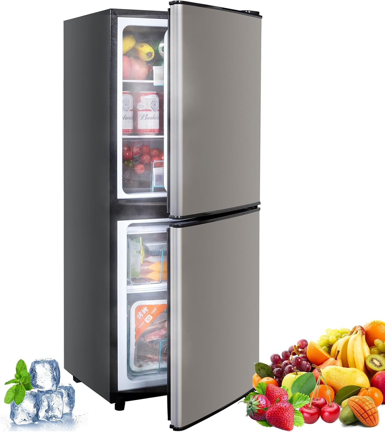 4.2 Cu Ft Mini Fridge for Bedroom with 7 Level Thermostat