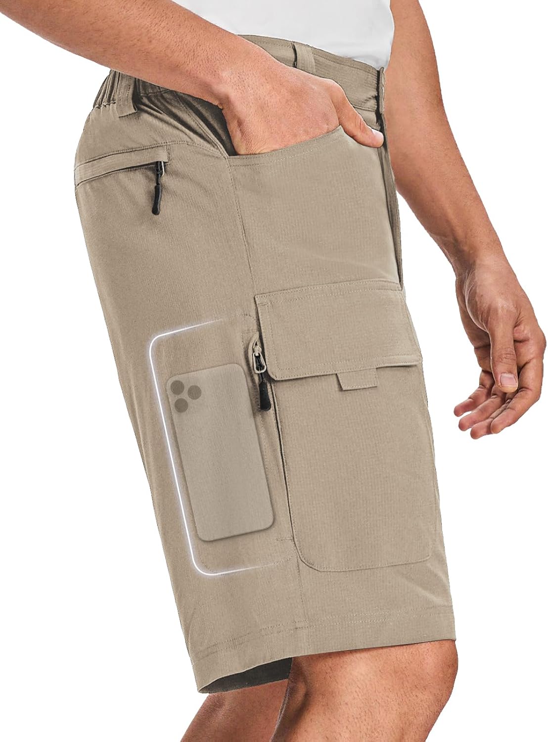 Moosehill Mens Cargo Hiking Shorts Lightweight Water Resistant