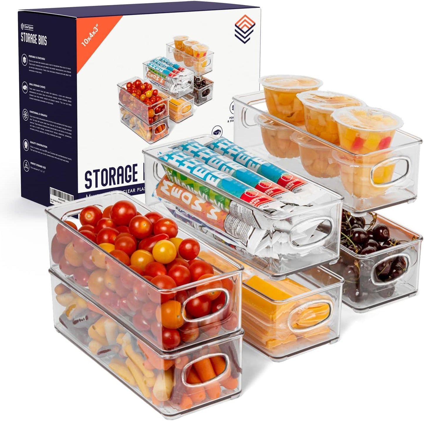 ClearSpace Plastic Pantry Organization Bins for Kitchen Storage