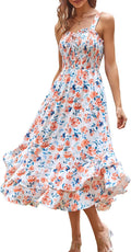 GRACE KARIN Women's 2025 Floral Boho Maxi Dress - Square Neck