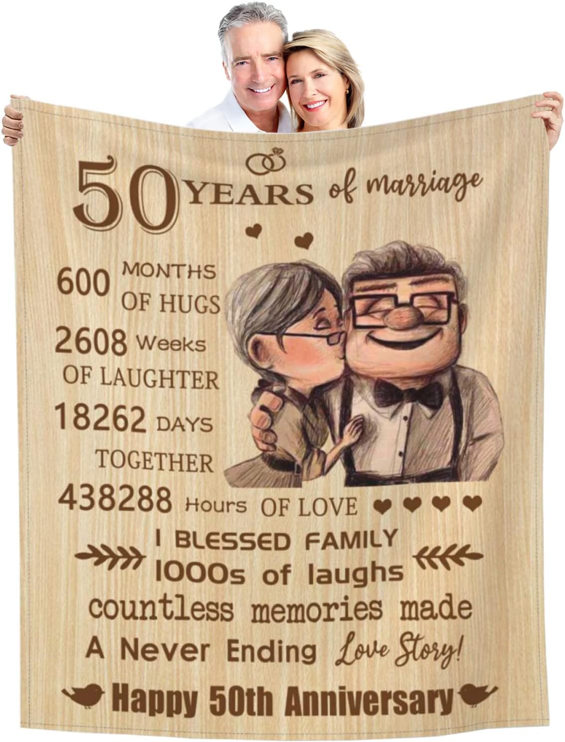 50th Anniversary Blanket Gifts for Couples - Perfect for Love