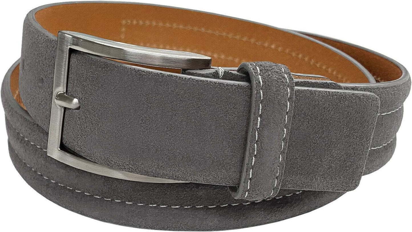 Men's Suede Full Leather Casual Dress Belt - Stylish & Durable