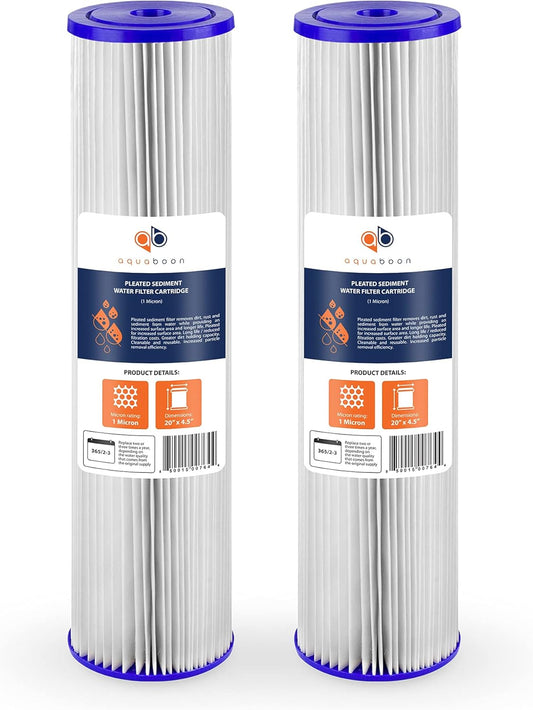 1 Micron Whole House Pleated Sediment Water Filter Cartridge
