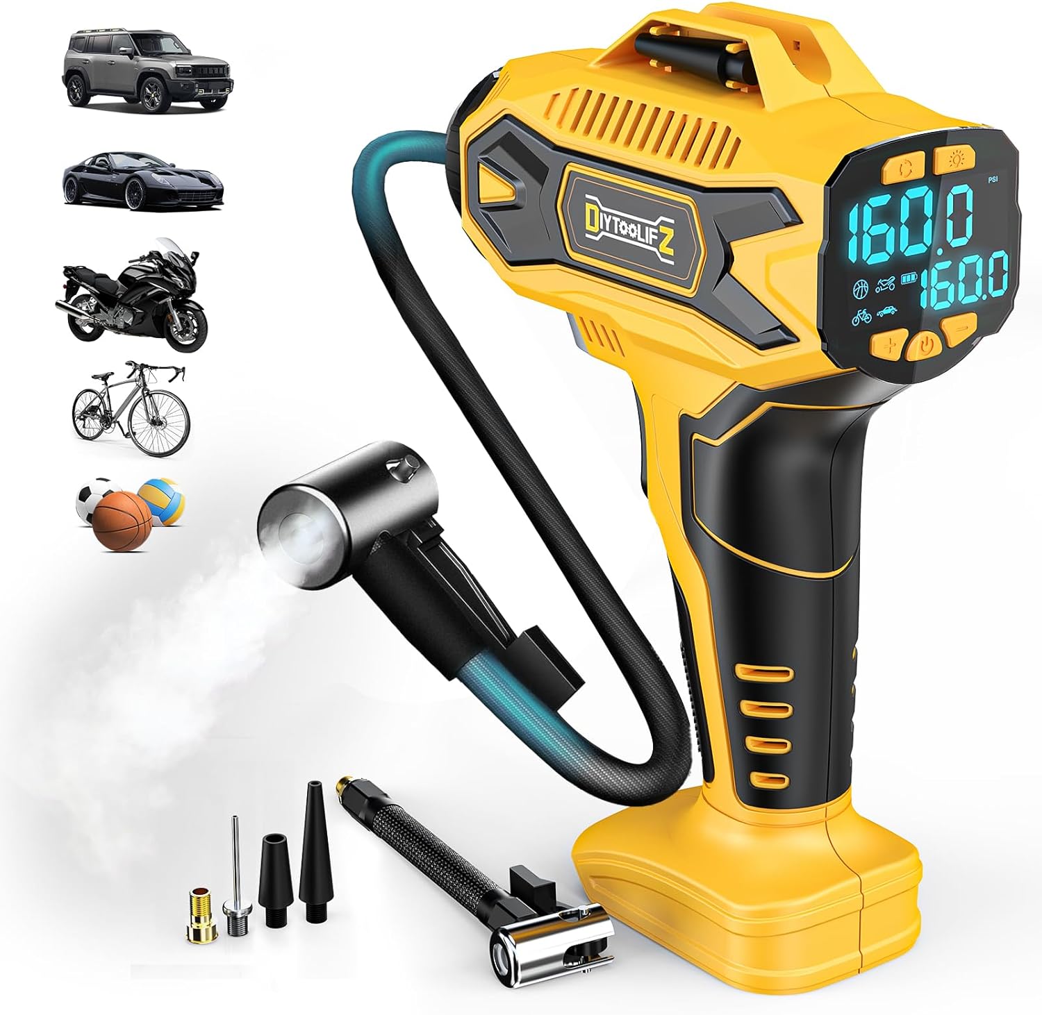 Fast Inflation Anywhere with Cordless Dewalt Tire Compressor